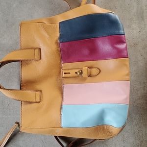 Fossil Hunter Backpack Purse Leather